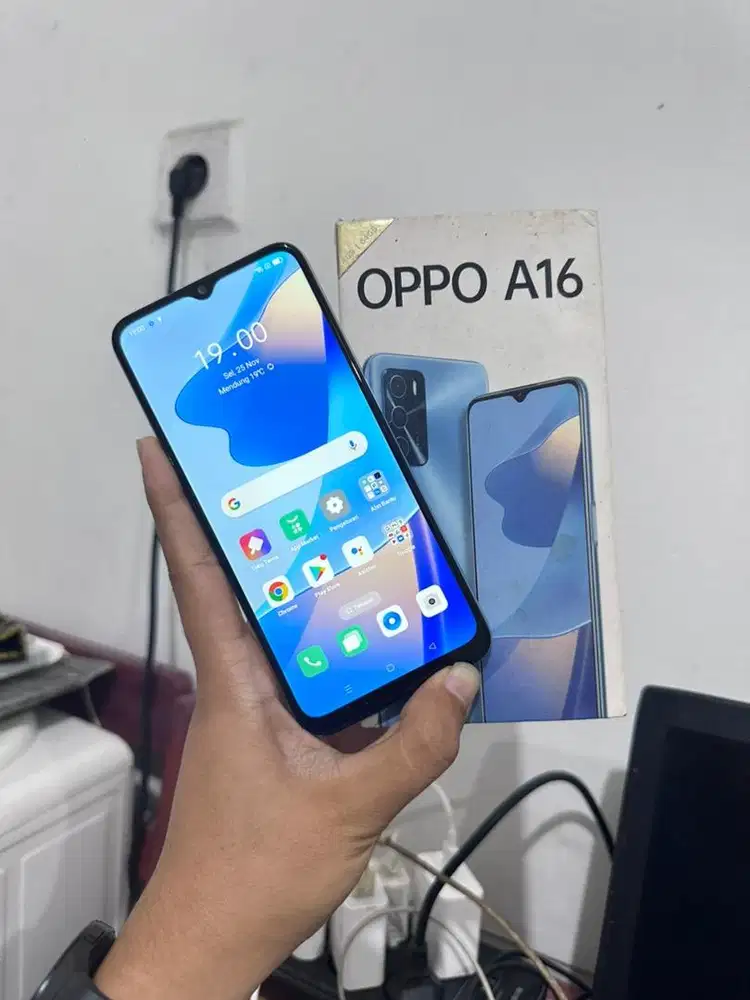 Oppo A16 ram 4/64 GB Fullset original resmi