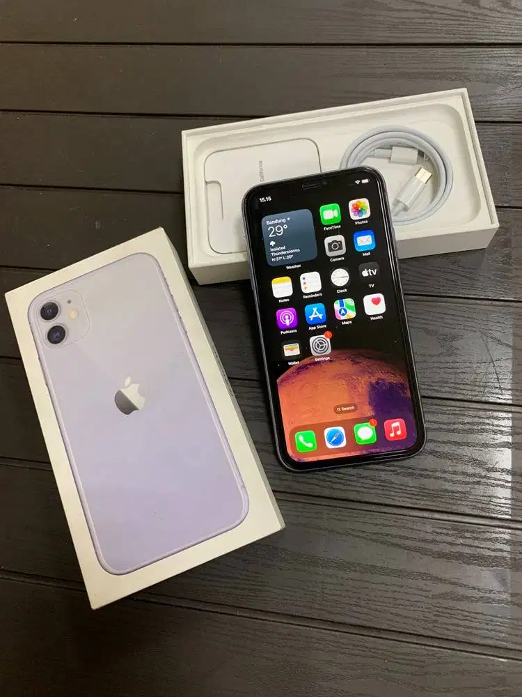 iPhone 11 256gb Purple Bea Cukai Setara iBox Sinyal Permanen Fullset
