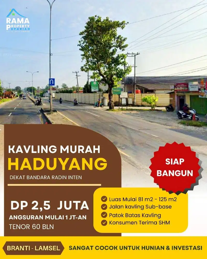 kavling dekat pasar natar dan bandara cocok untuk rumah tinggal