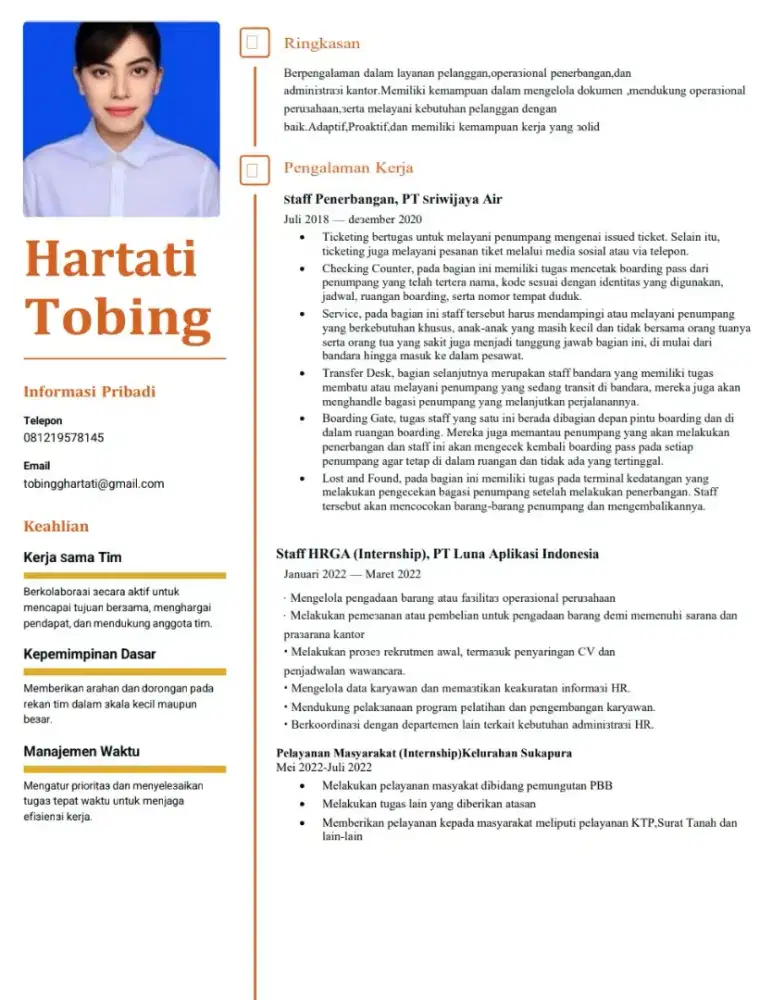 Mencari pekerjaan administrasi dan travel