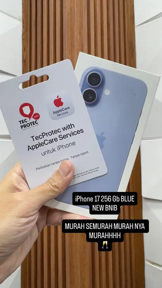 New iphone 17 256gb blue garansi resmi indonesia