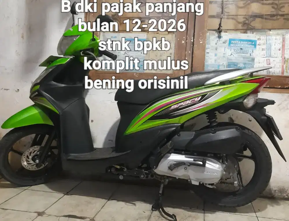 Honda Spacy 2011 karbulator cw asli hijau B dki pajk panjang 13 bln