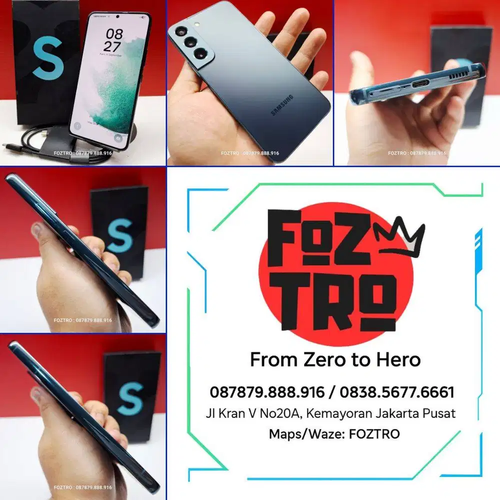 Samsung Galaxy S22 8/128GB Green Fullset Resmi SEIN Mulus LIKE NEW