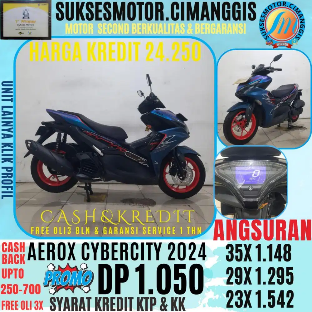 DP 1.050 AEROX CYBERCITY BERGARANSI, SERVICE 1THN FREE OLI3X