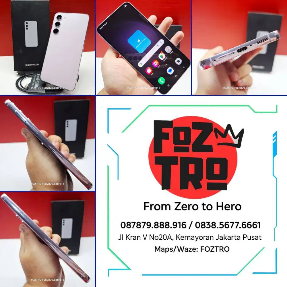 Samsung Galaxy S23+ 8/256GB Lavender Fullset Resmi SEIN Mulus LIKE NEW