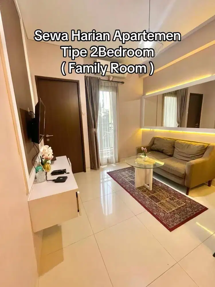 Sewa harian tipe 2 kamar transpark cibubur