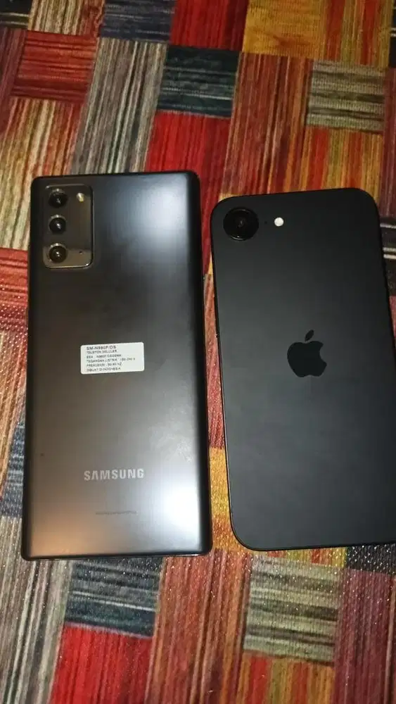 jual samsung note 20 dan iphone 16e