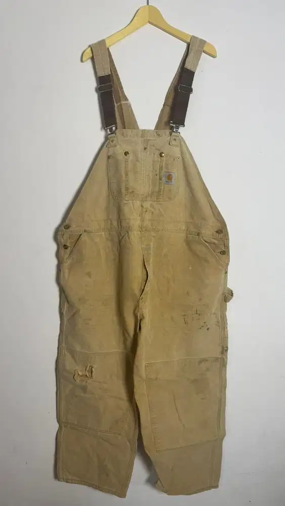 Overall Carhartt Cokelat Double Knee Vintage