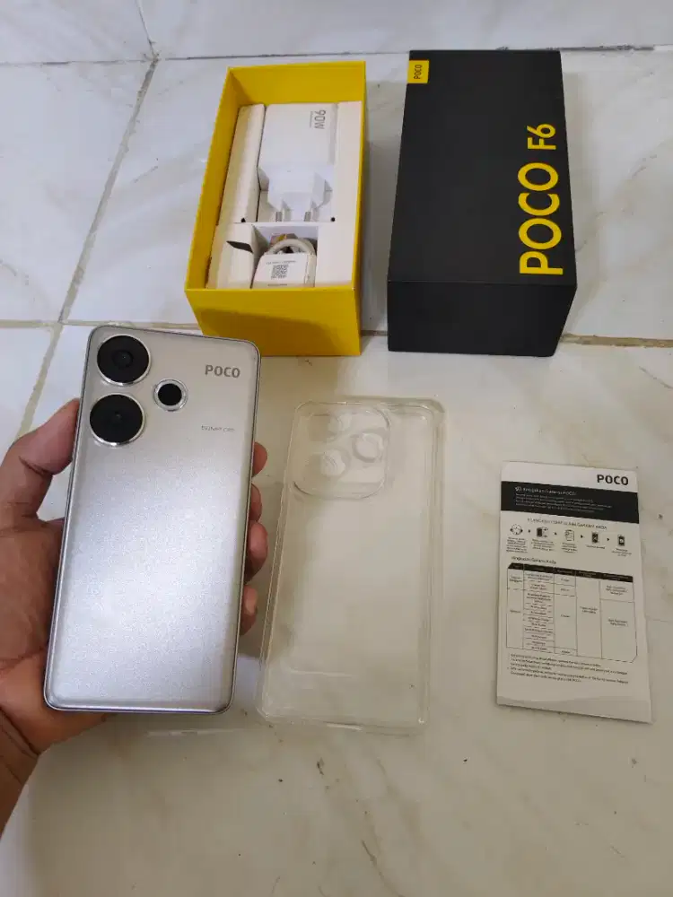 Poco f6 8/256 resmi Indonesia titanium