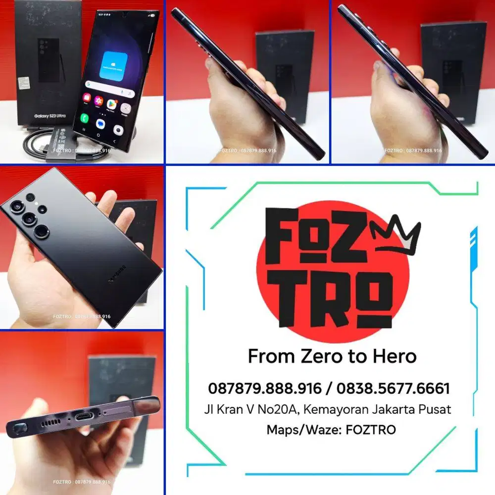Samsung Galaxy S23 Ultra 12/256GB Black Resmi SEIN Fullset No Minus