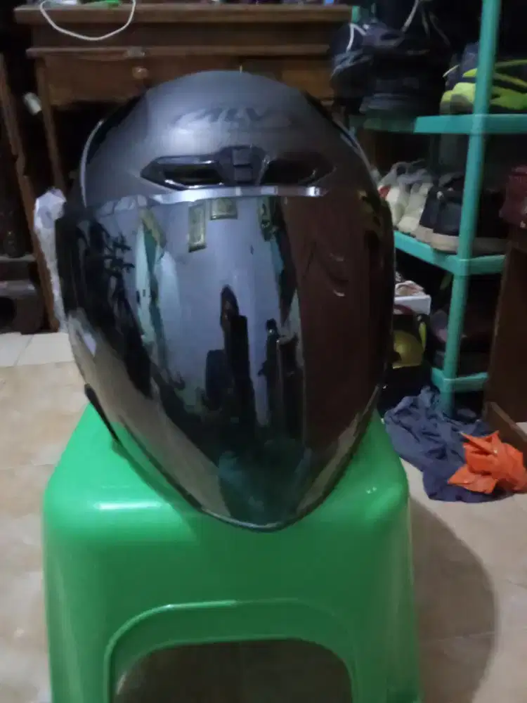 Jual cepat helm merk ALV ultron pro wrn hitam dop ukuran L SNI busa tb