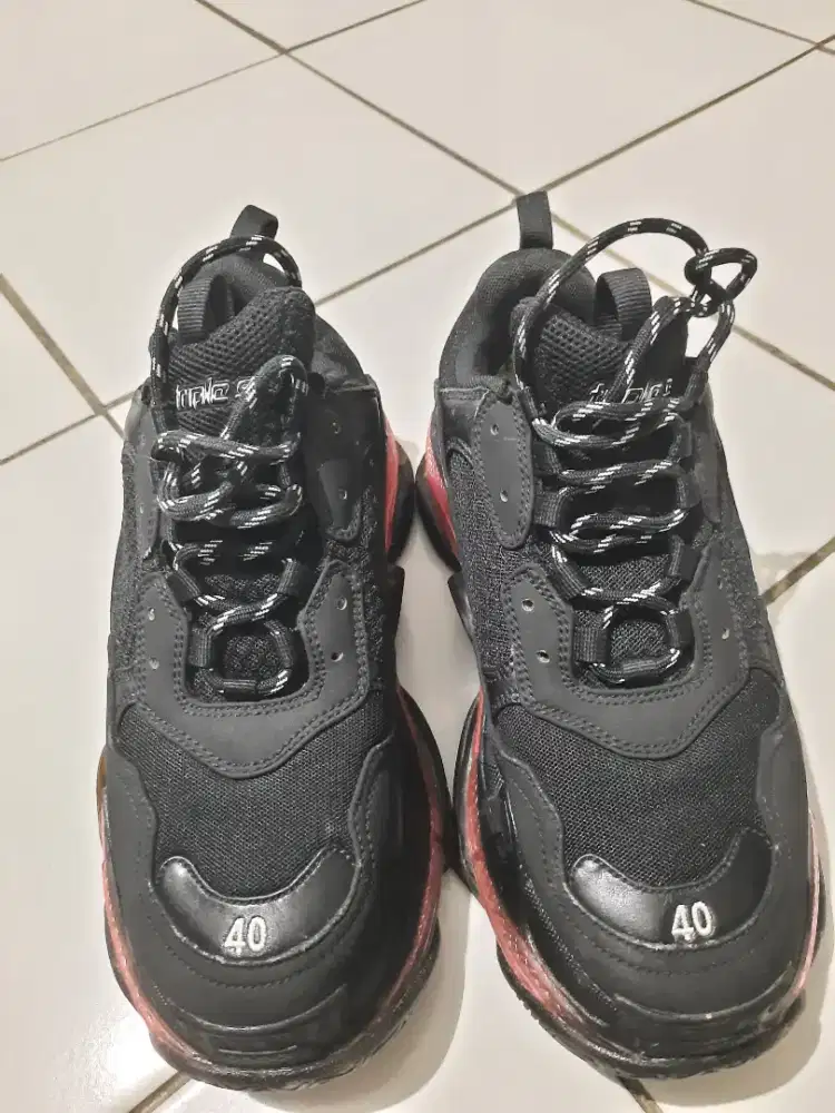 Sepatu Balenciaga triple s sol clear size 40