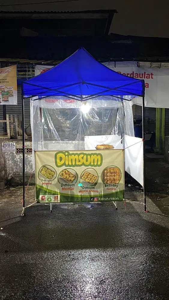 Tenda Jualan Biru 2x2 Kaya Baru