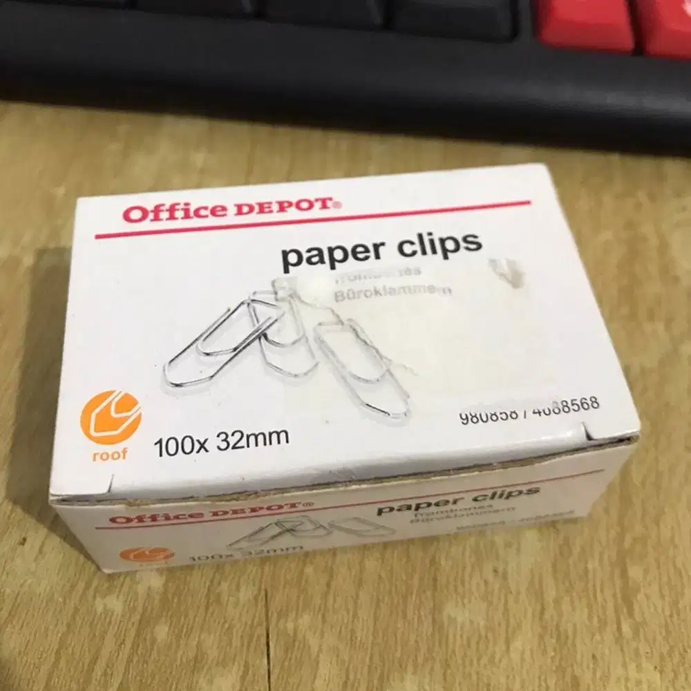 Papar Clips 100 x 32mm Alat Penjepit Kertas untuk Kantor dan Rumah Tan