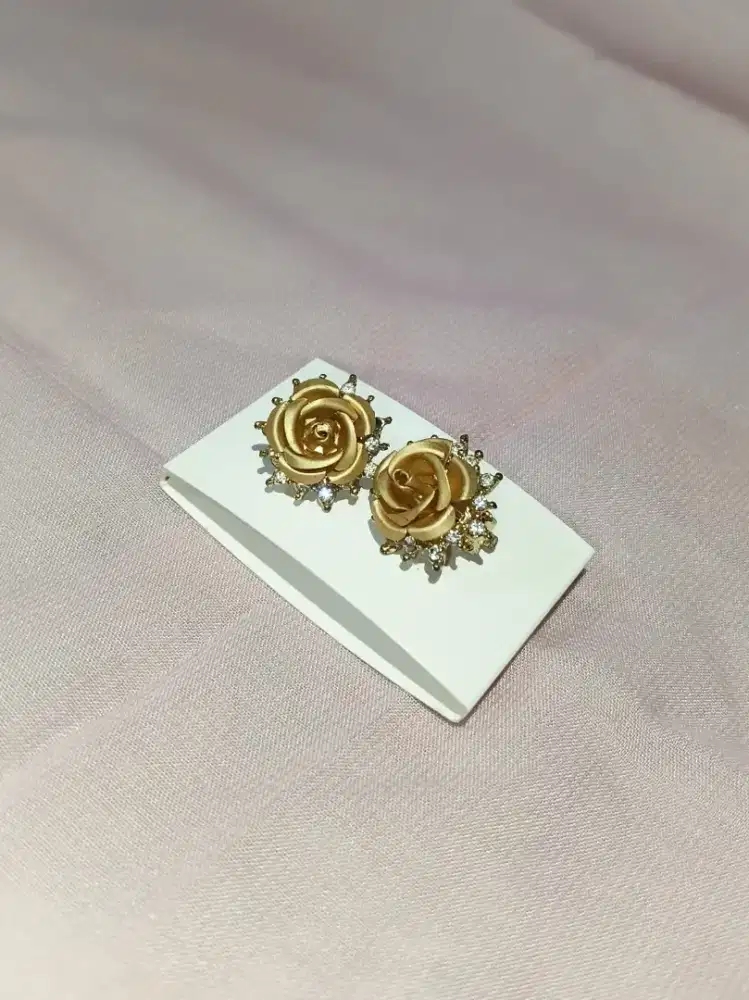 Anting Stud Bunga Mawar