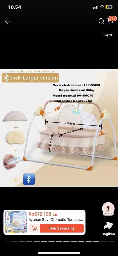 Preloved ayunan bayi otomatis