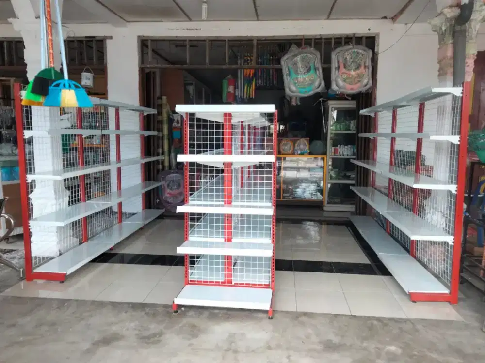 perlengkapan rak minimarket, toko, grosir, apotek