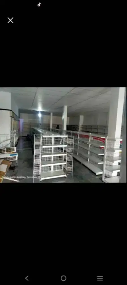 Peralatan rak eks Indomaret komplit siap pakai