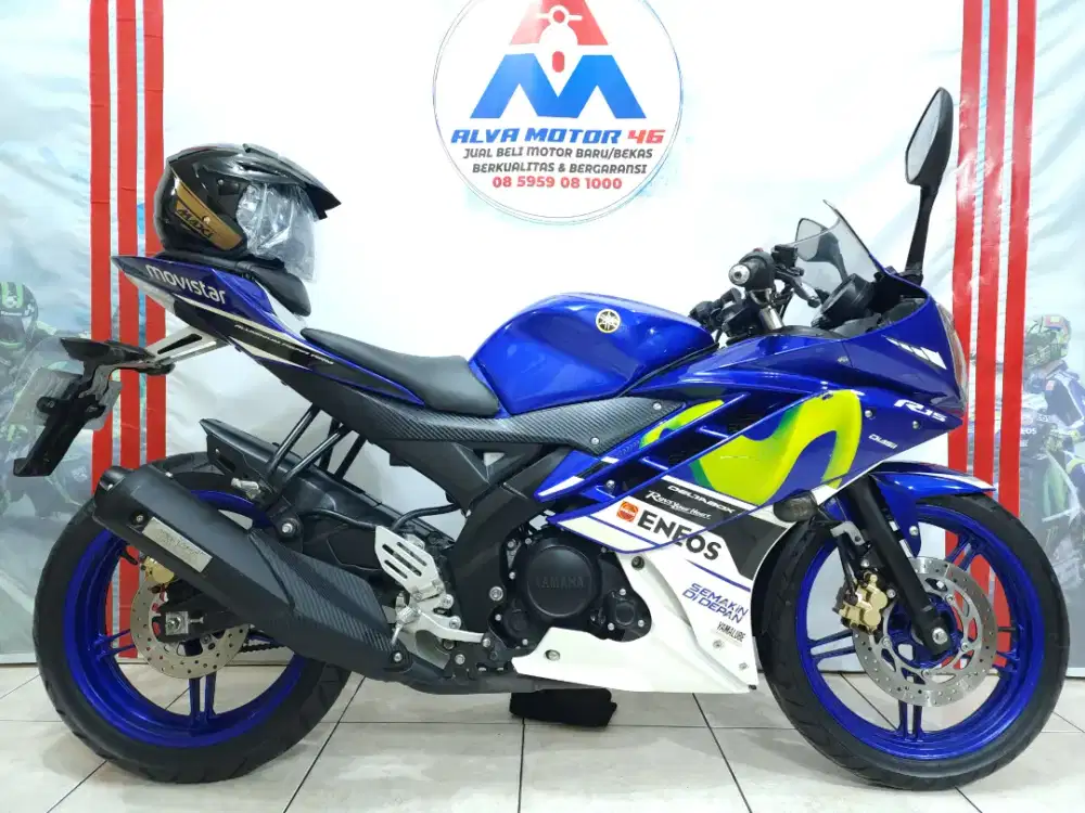 YAMAHA R15 V2 TH 2016 MOVISTAR KOLEKTOR ITEM LOW KM 8 RIBU SIMPANAN