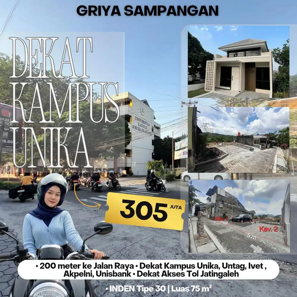 Rumah semarang selatan dekat unika untag ivet akpelni