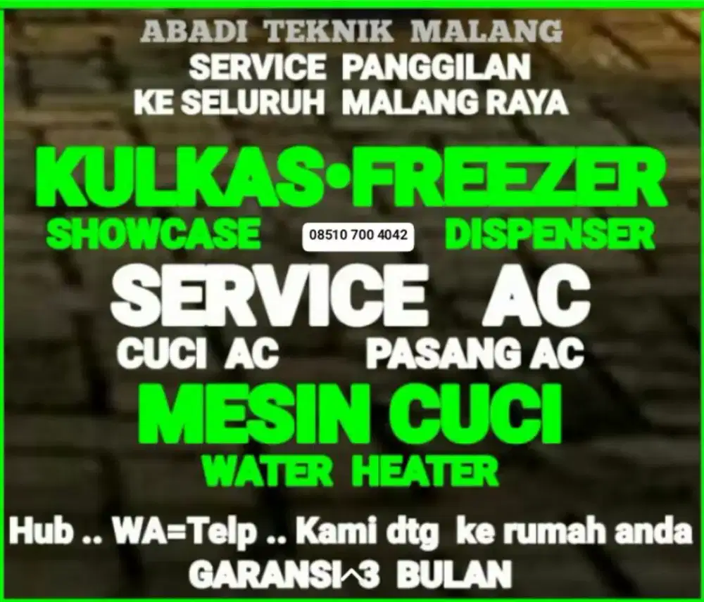 service kulkas ac (cuci ac-75) mesin cuci water hiter servis panggilan