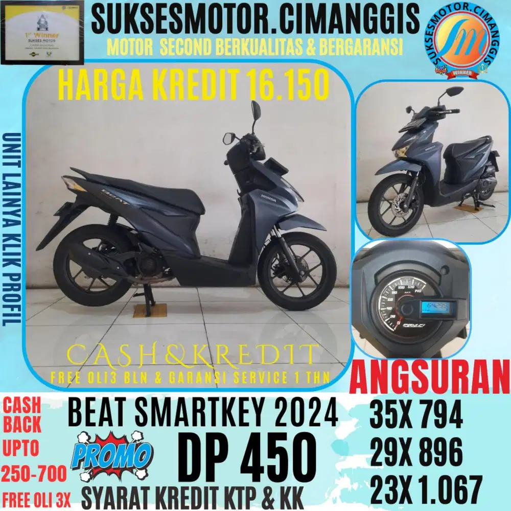 DP 450 BEAT SMARTKEY PROMOTERMURAH CASHBACK BERGARANSI FREE OLI3X