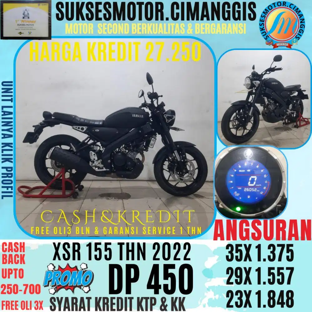 DP 450 XSR 155 CASHBACK UPTO 700 RIBUAN FREE OLI3X