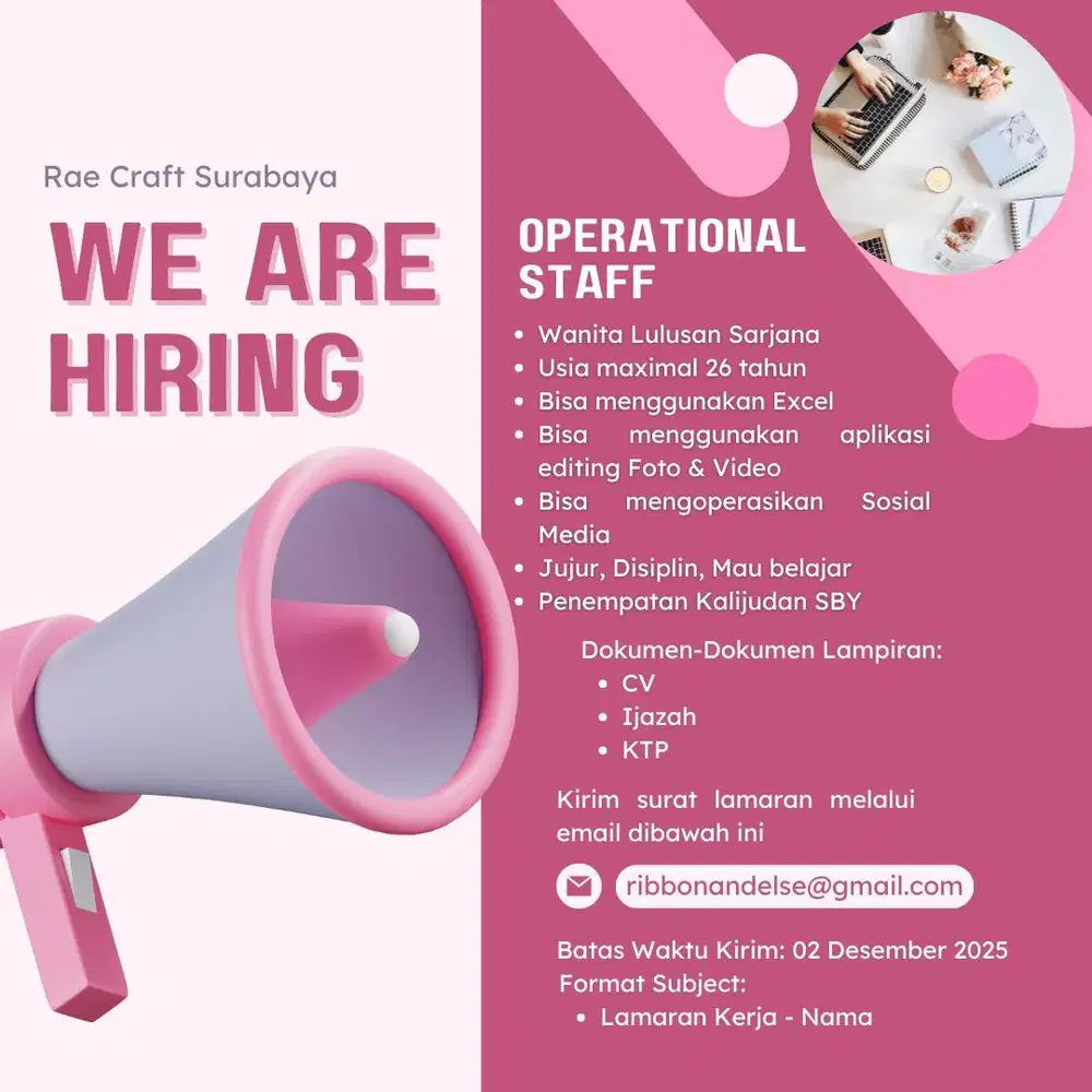 Lowongan Kerja Administrasi Kalijudan Surabaya