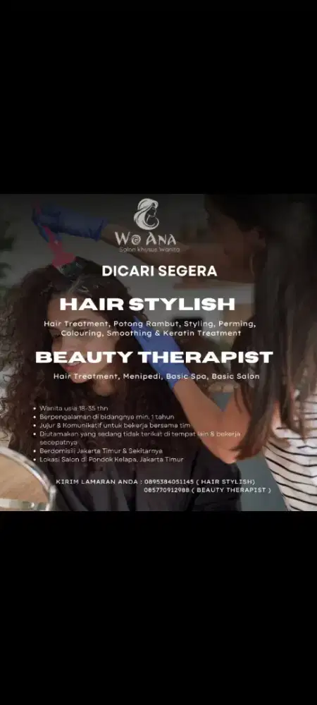 Lowongan salon kecantikan