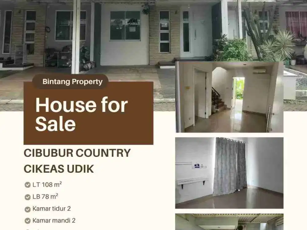 DIJUAL RUMAH DI CIBUBUR COUNTRY CIKEAS GUNUNG PUTRI BOGOR DEKAT TOL CIMANGGIS