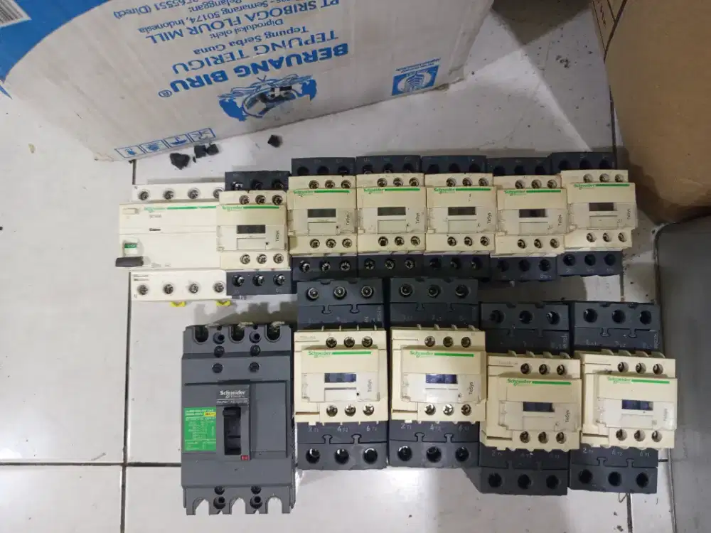 Contactor lc1d32 6pc
Contaktor lc1d40 4pc
Mccb 50a 1pc
Elcb 60a 1pcs