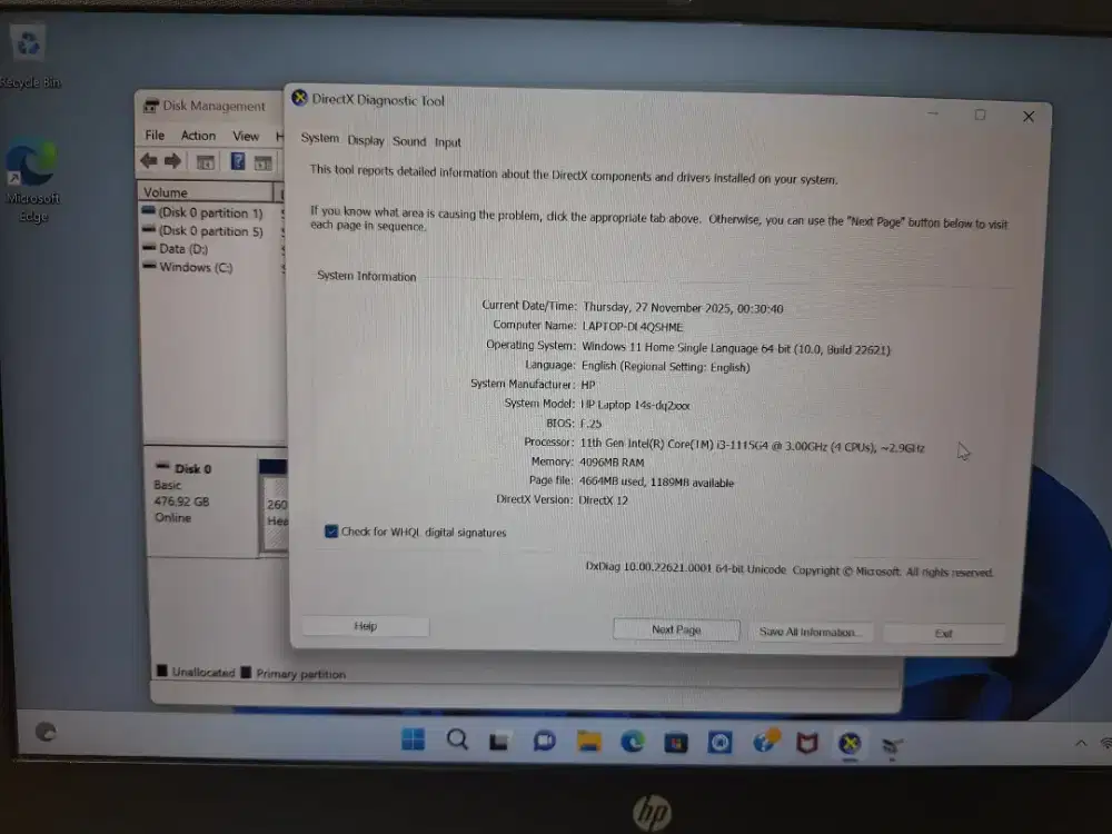 Laptop hp 14s-dg2614TU