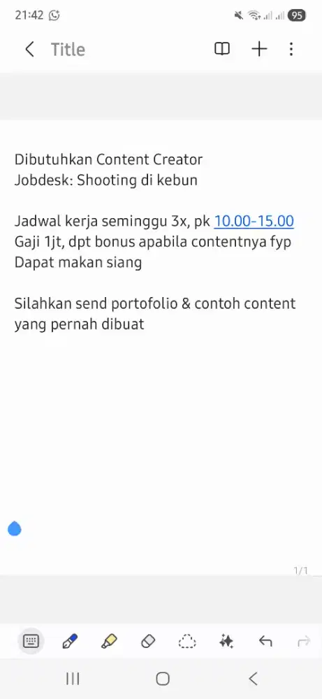 Dibutuhkan Content Creator