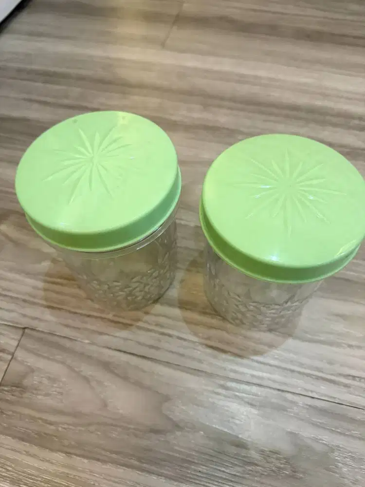 Toples plastik murah 2 pcs hijau 500ml