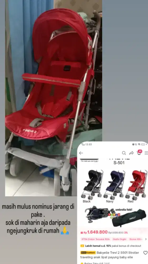 stroller babyelle travi 2