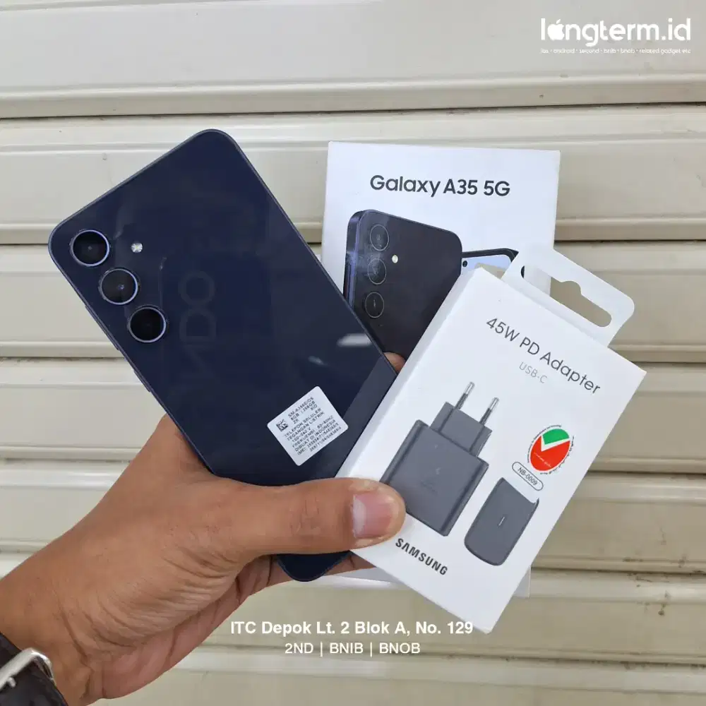 Samsung A35 5G 8/256gb SEIN fullset garansi on Free adapter