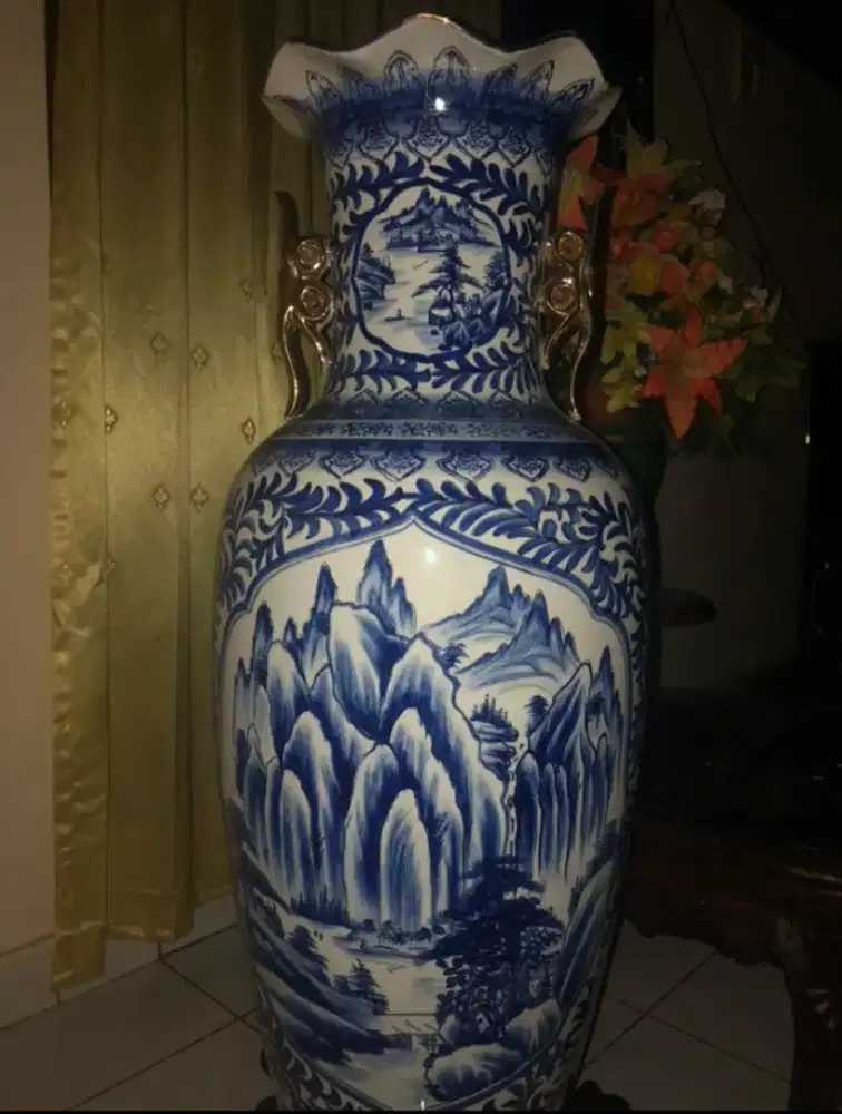 Guci keramik antik langka biru