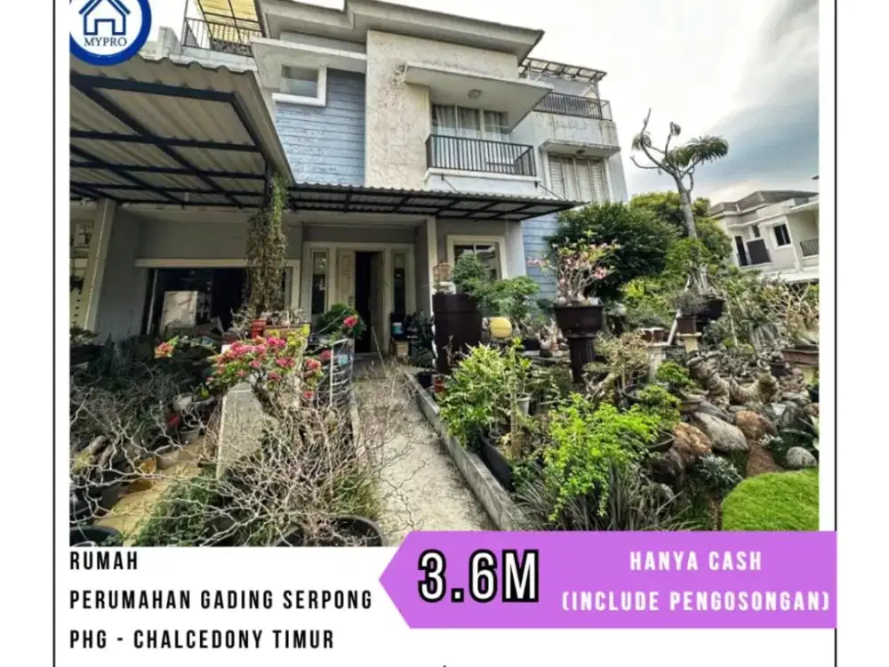 MURAH RUMAH PERUMAHAN GADING SERPONG PONDOK HIJAU GOLF UKR 262M2 HANYA CASH (SDH INCLUDE PENGOSONGAN)