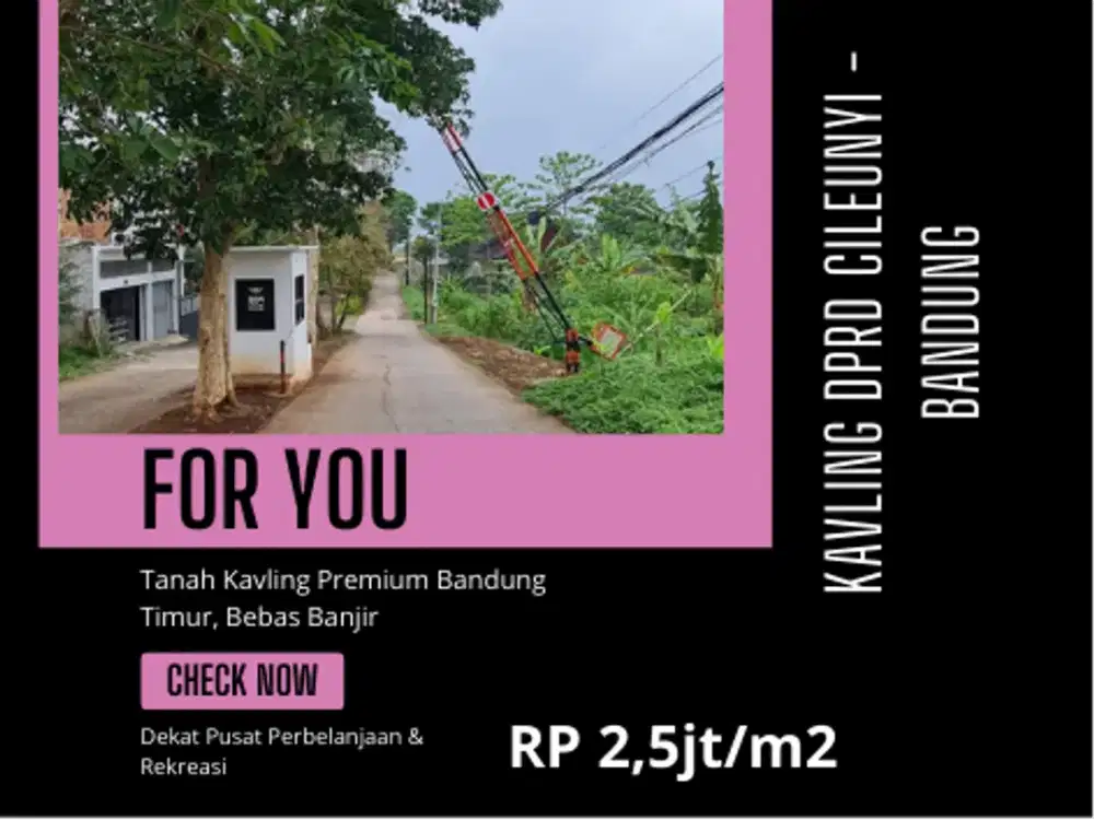 SHM PECAH A2 (156m²) SISA 1. Tidak Ada Risiko Legalitas di Cileunyi Ini!