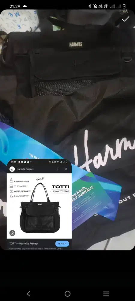 Totebag travel Harmits original