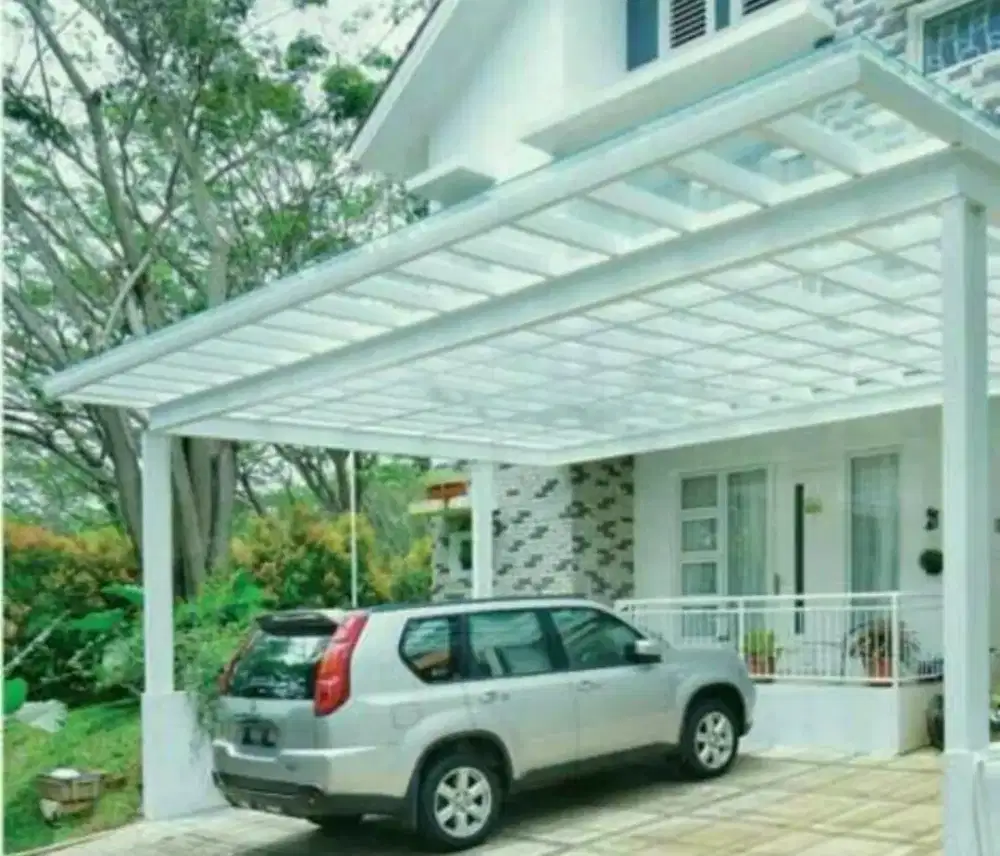 Kanopi kaca perumahan mewah