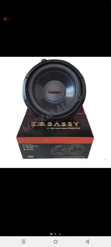 Speaker subwoofer embas 12in 400watt