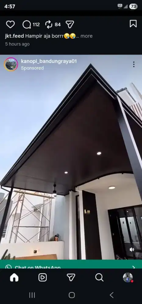 Kanopi + plavon pvc mewah