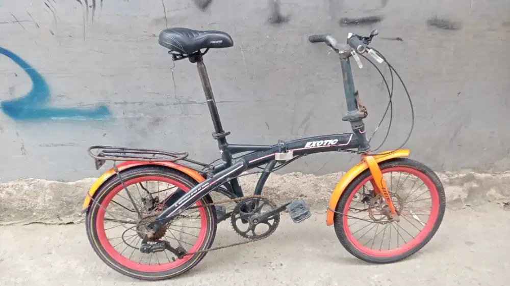 Sepeda lipat EXOTIC Ukuran 20 double cakram