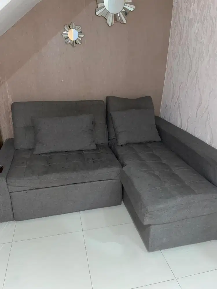 JUAL CEPAT!! SOFA BED ada STORAGE BOX