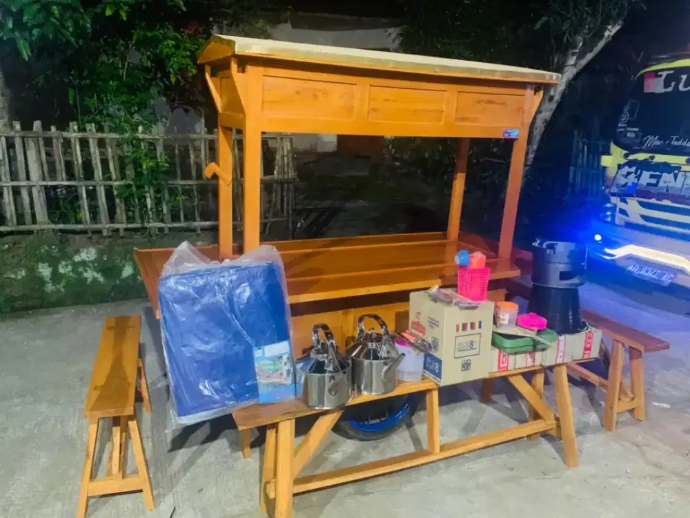 Sedia Gerobak Angkringan, Bakso Mie Ayam, Bubur, Sate, Soto, Pecel dll