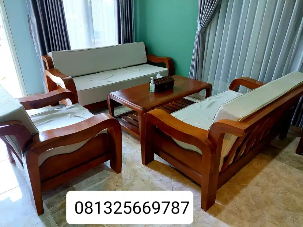 Kursi Tamu Minimalis Kayu Jati