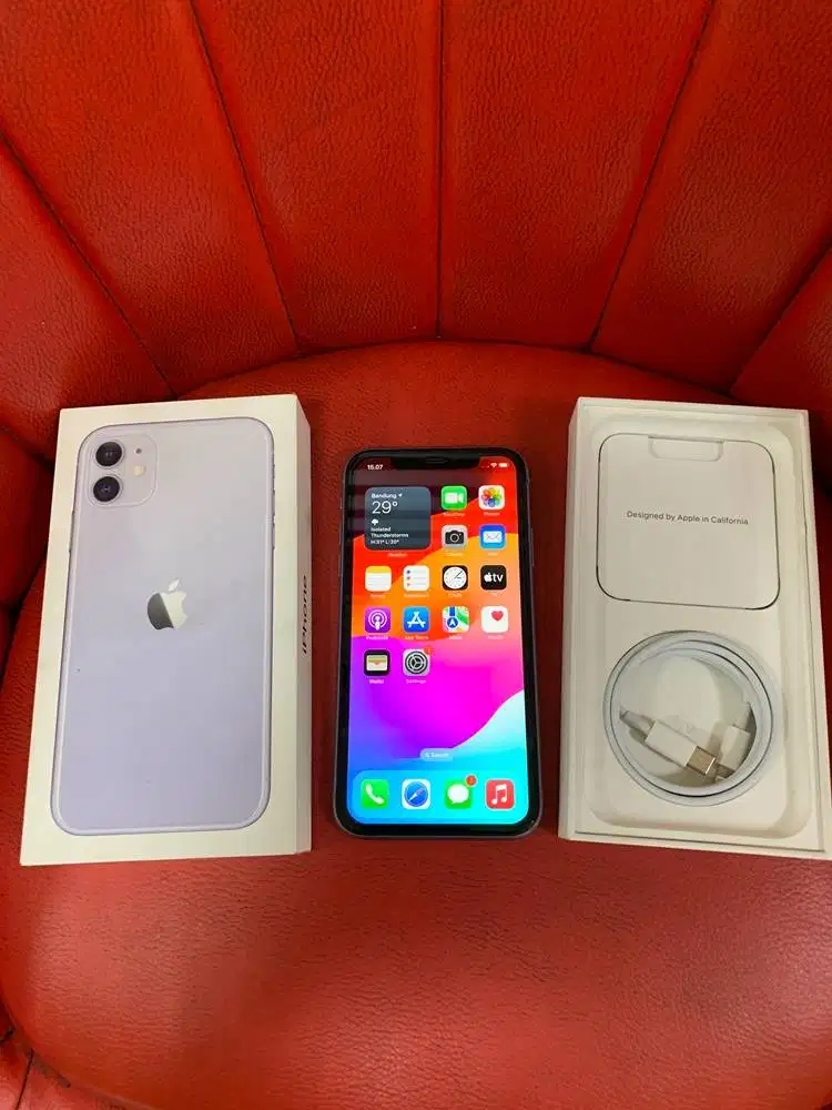 iPhone 11 256gb Purple Bea Cukai Setara iBox Sinyal Permanen Fullset