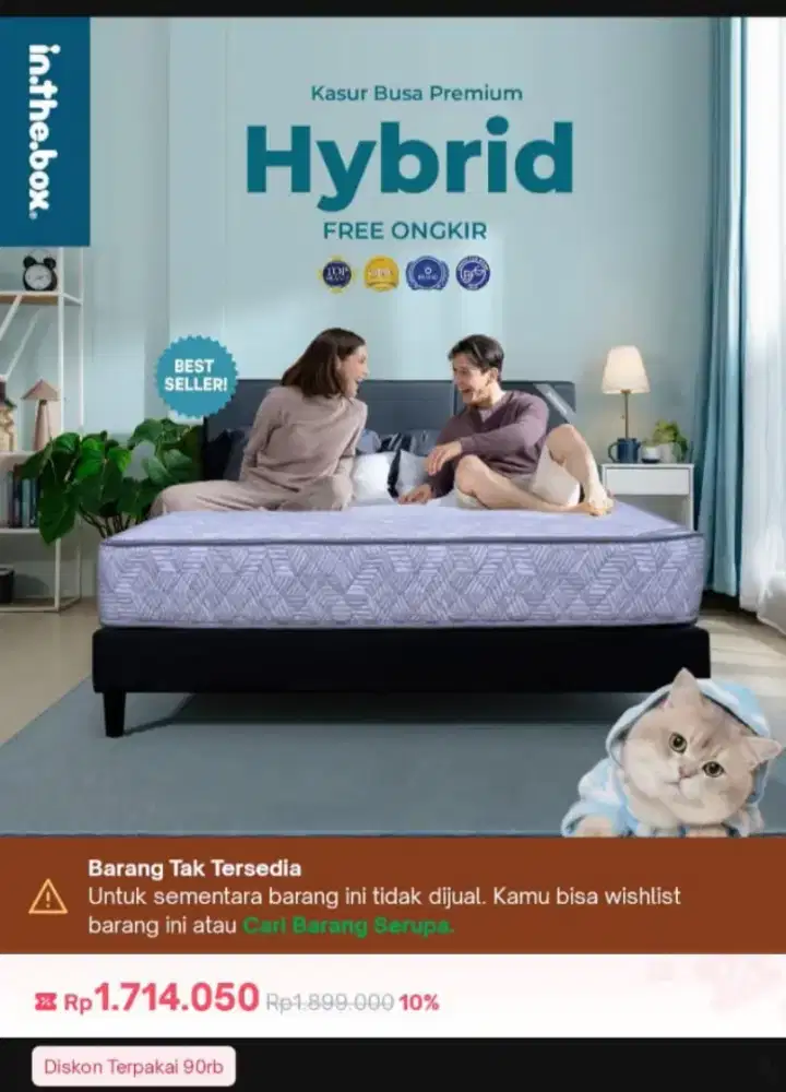 Kasur In The Box Hybrid Ukuran 160x200