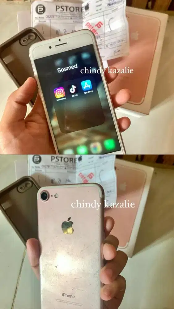 Iphone 07 Second Inter Rose Gold 128GB